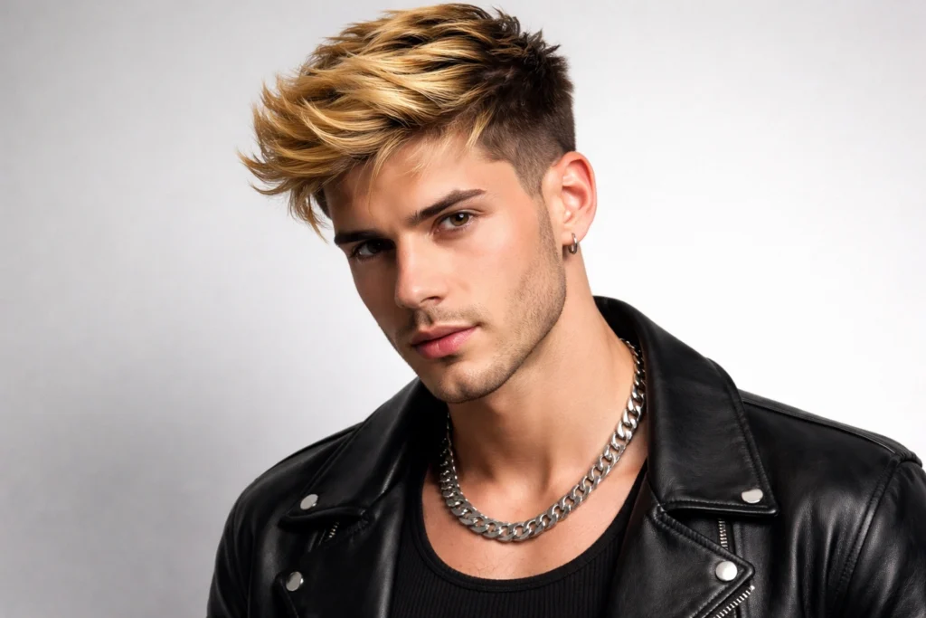 Bold Honey Blonde Top with Natural Brown Sides