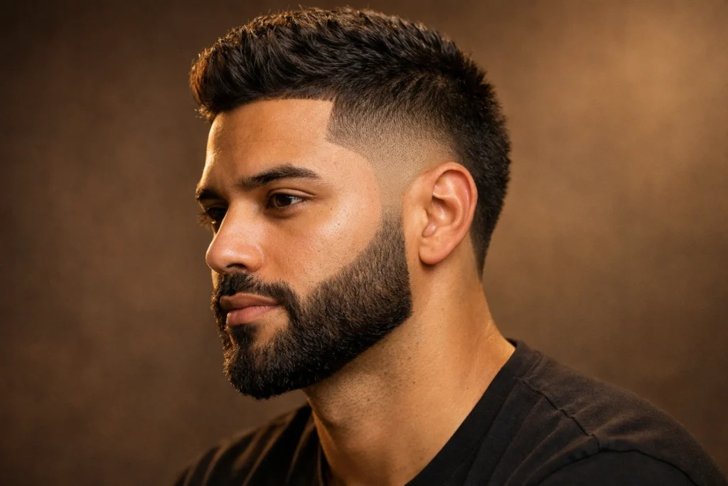 Burst Fade with Beard