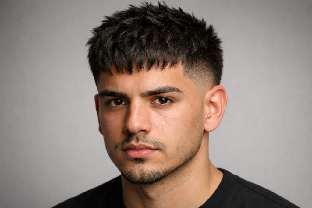 Burst Fade with Textured Crop
Burst Fade Haircuts