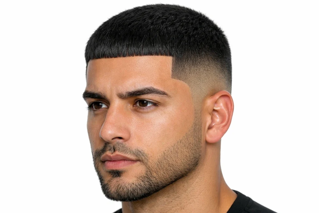 Caesar Cut with Line Up