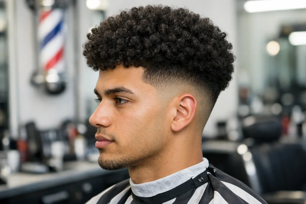 Classic Broccoli Haircut with Mid Fade