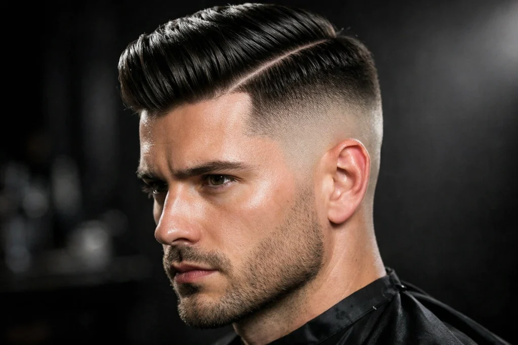 Comb Over with Skin Fade