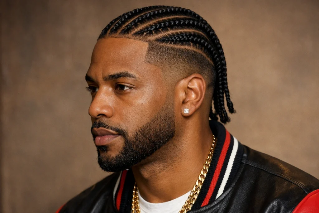 Cornrows with Taper Fade