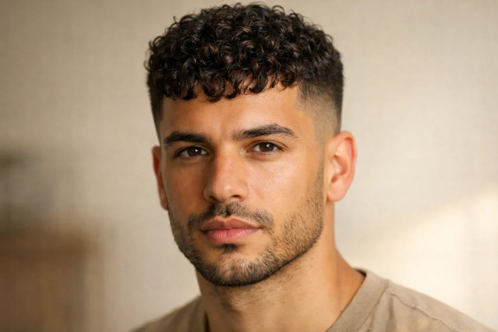 Curly Caesar Haircut