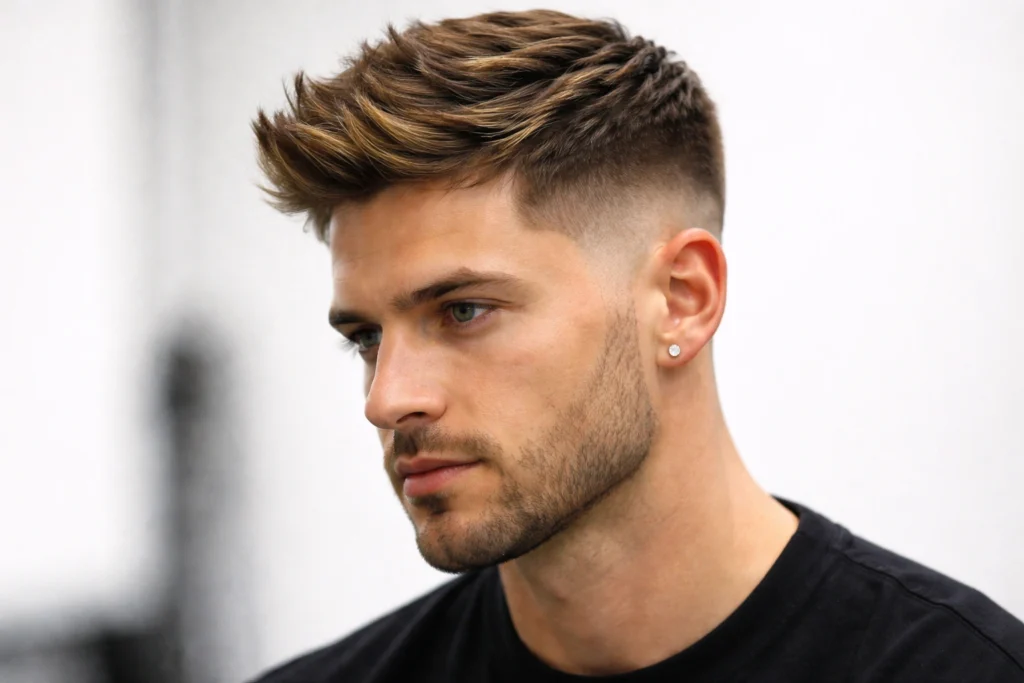 Honey Blonde Highlights on Short Brown Hair