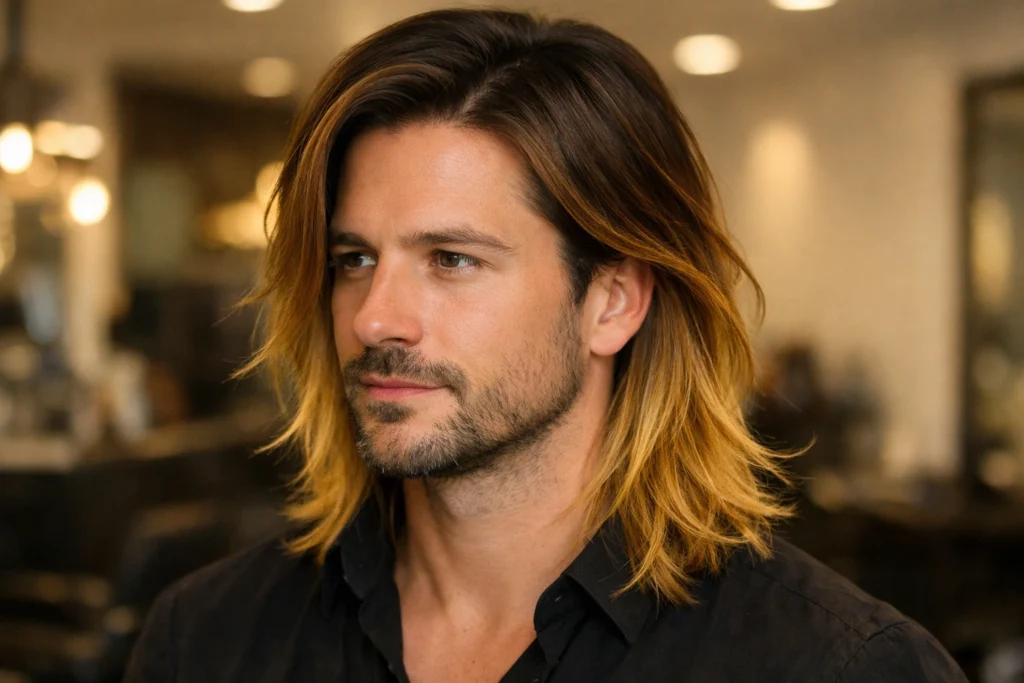 Honey Blonde Ombre on Brown Hair