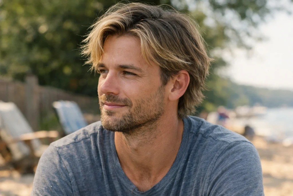 Lived-In Blonde for the Low-Maintenance Man