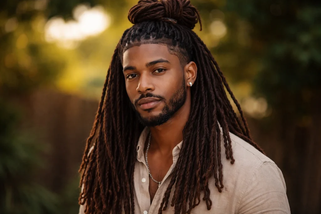 Locs Half-Up Half-Down Style