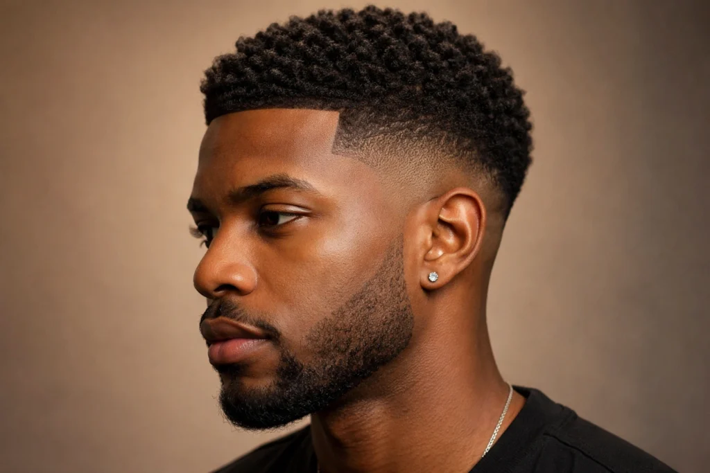 Mid Taper Fade for Black Men