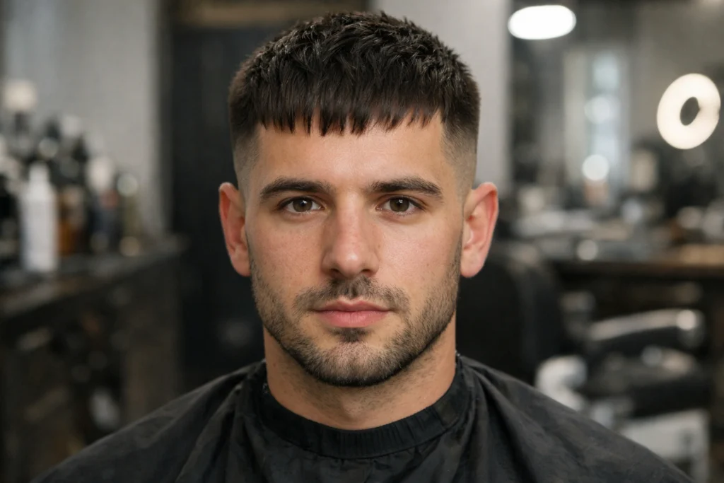 Mid Taper Fade with French Crop