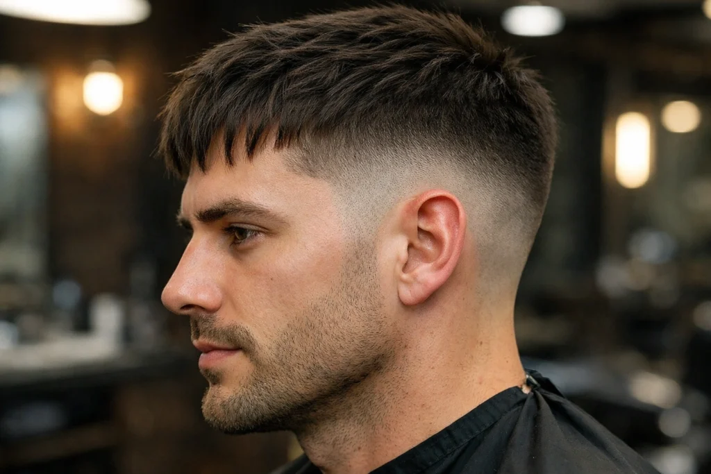Mid Taper Fade with Textured Crop