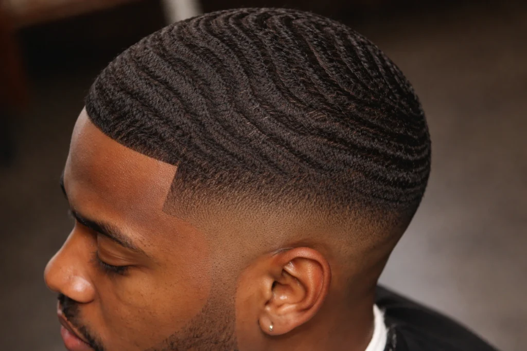 Mid Taper Fade with Waves