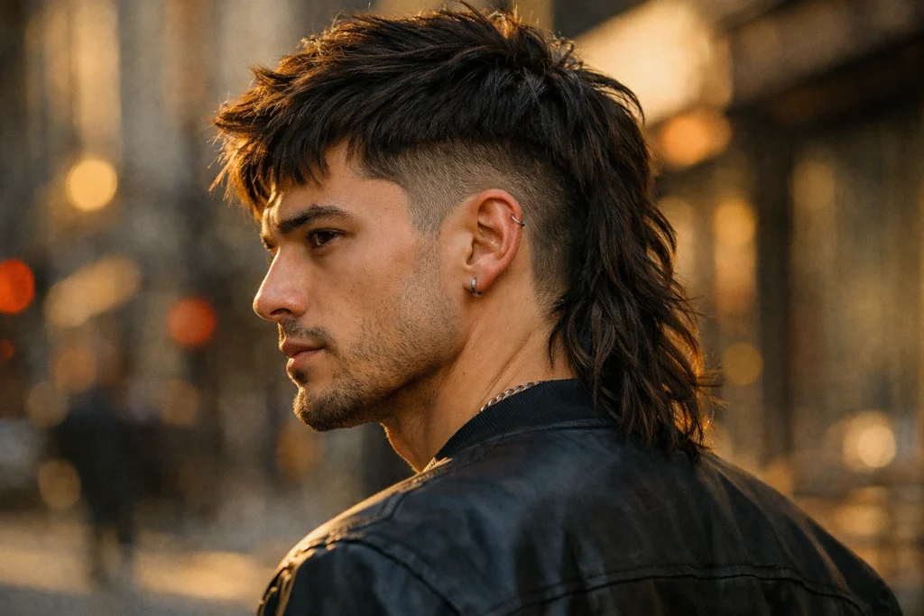 Modern Mullet with Taper Fade