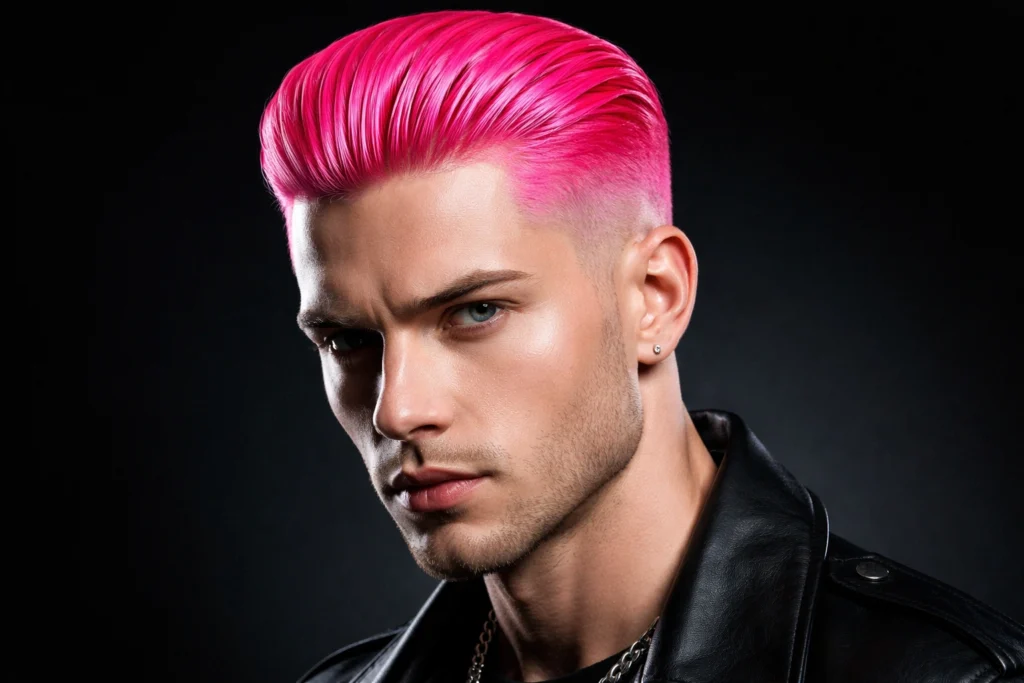 Neon Pink Slicked Back