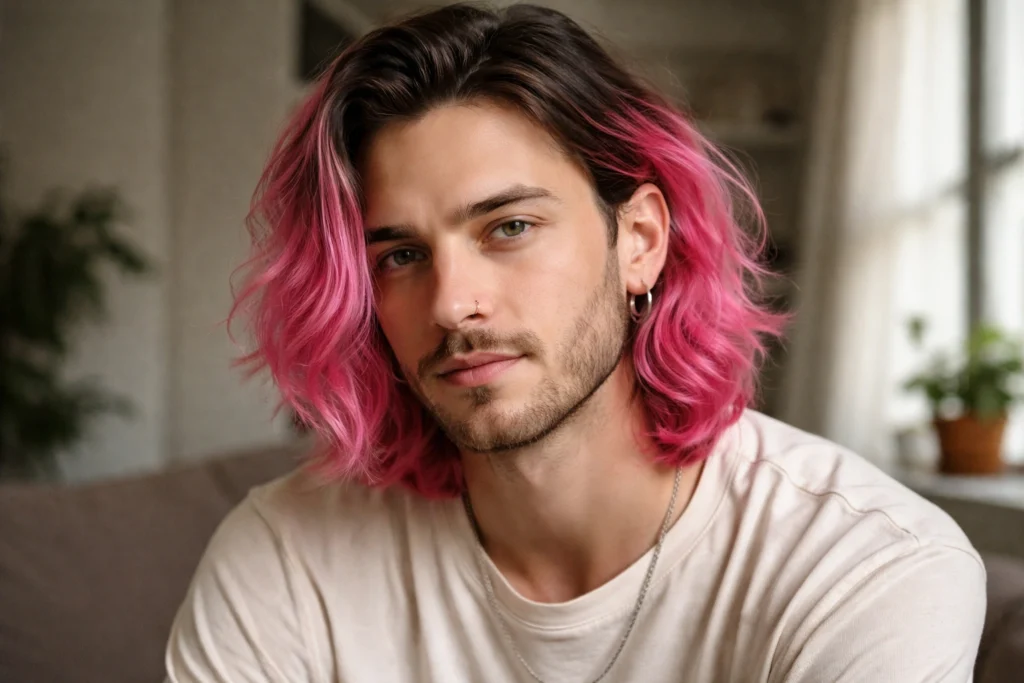 Pink Hair with Dark Roots