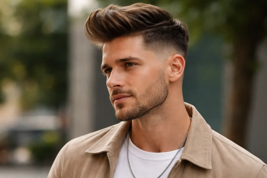 Quiff with Drop Fade