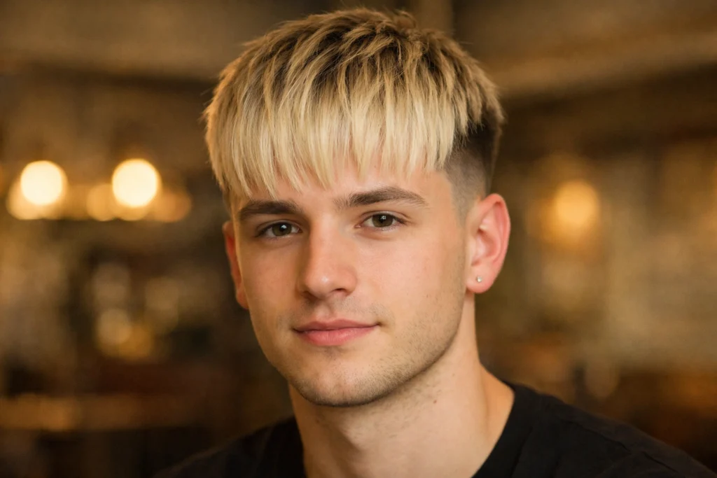 Rooted Vanilla Blonde with French Crop