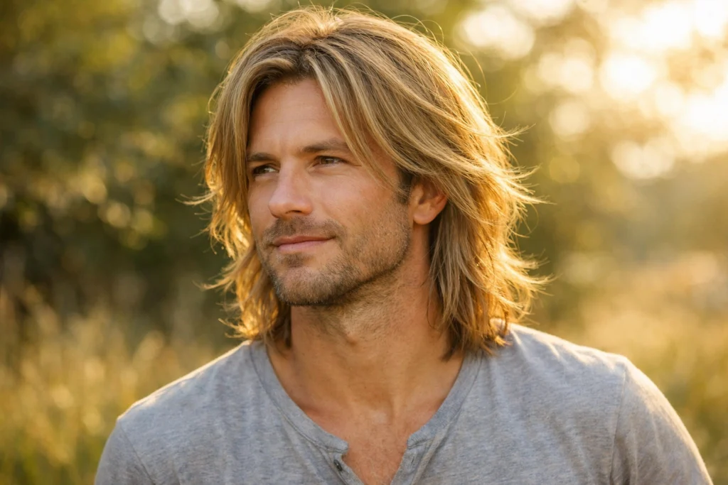 Sandy Blonde Long Hair with Layers