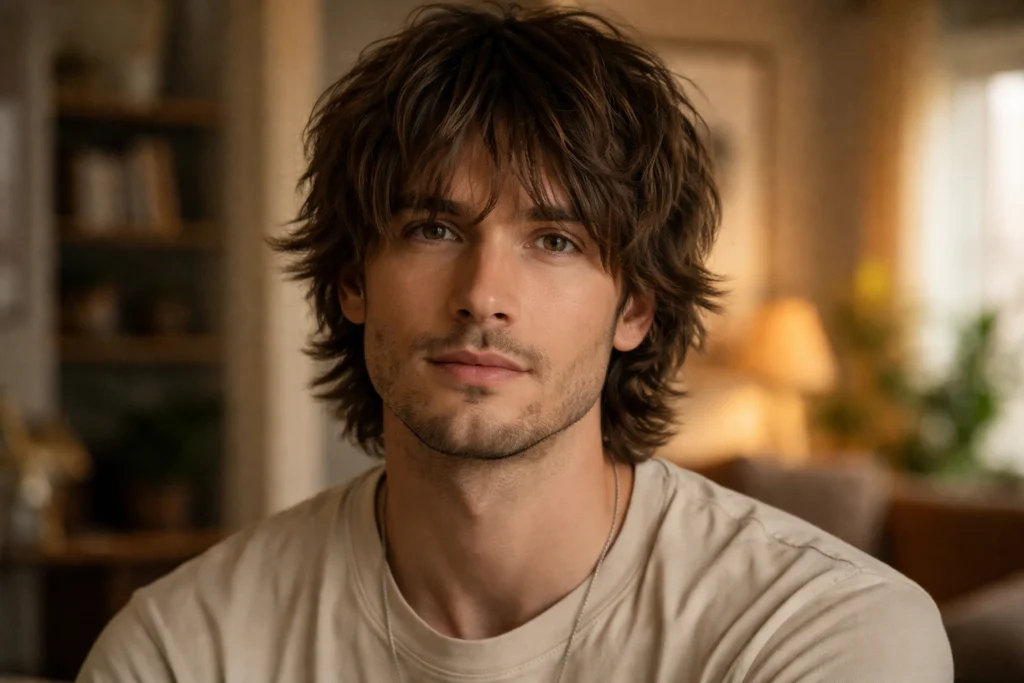 Shaggy Curtain Bangs