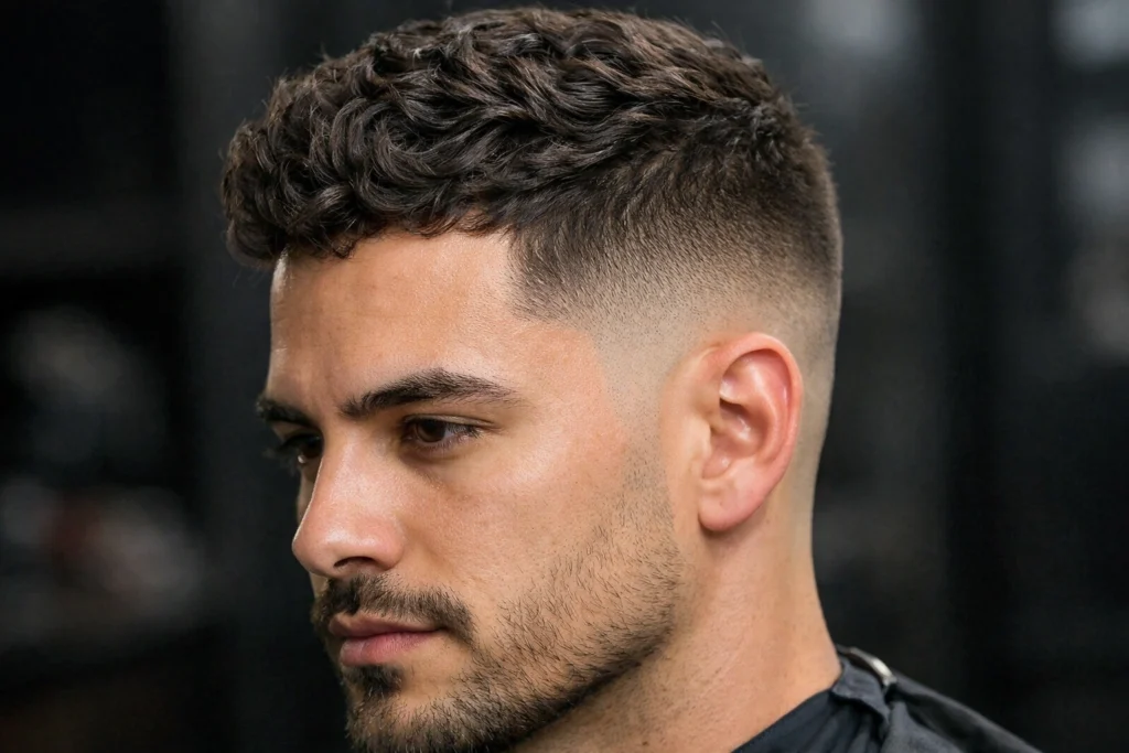Short Wavy Hair with Fade
