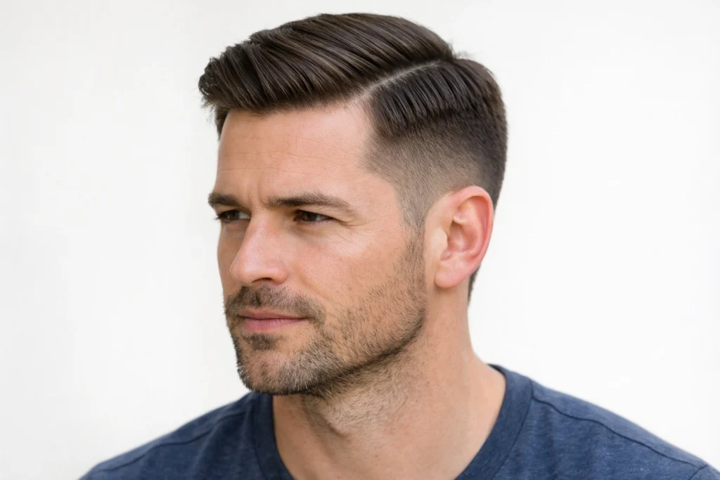 Side Part with Low Fade
Sleek Side Part Hairstyles