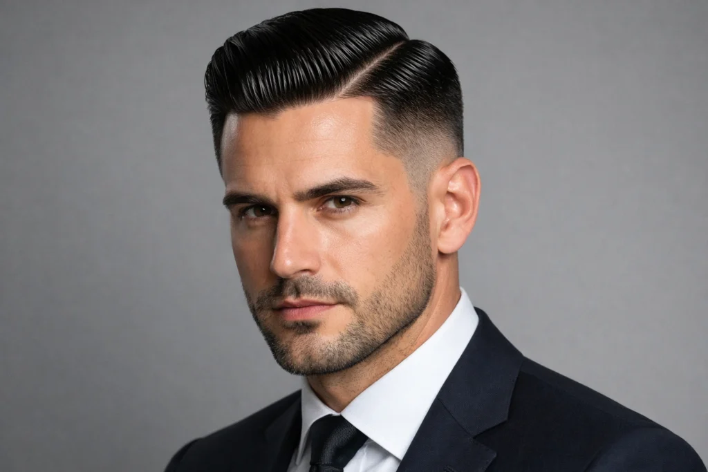 Side Part with Skin Fade