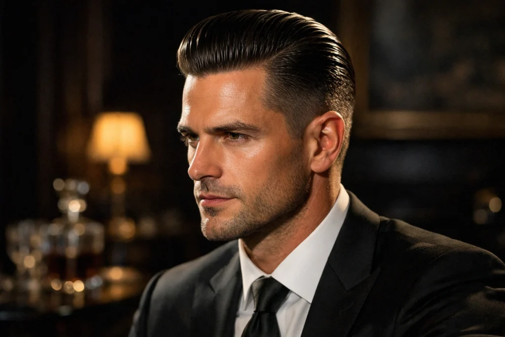 Slicked Back Comb Over