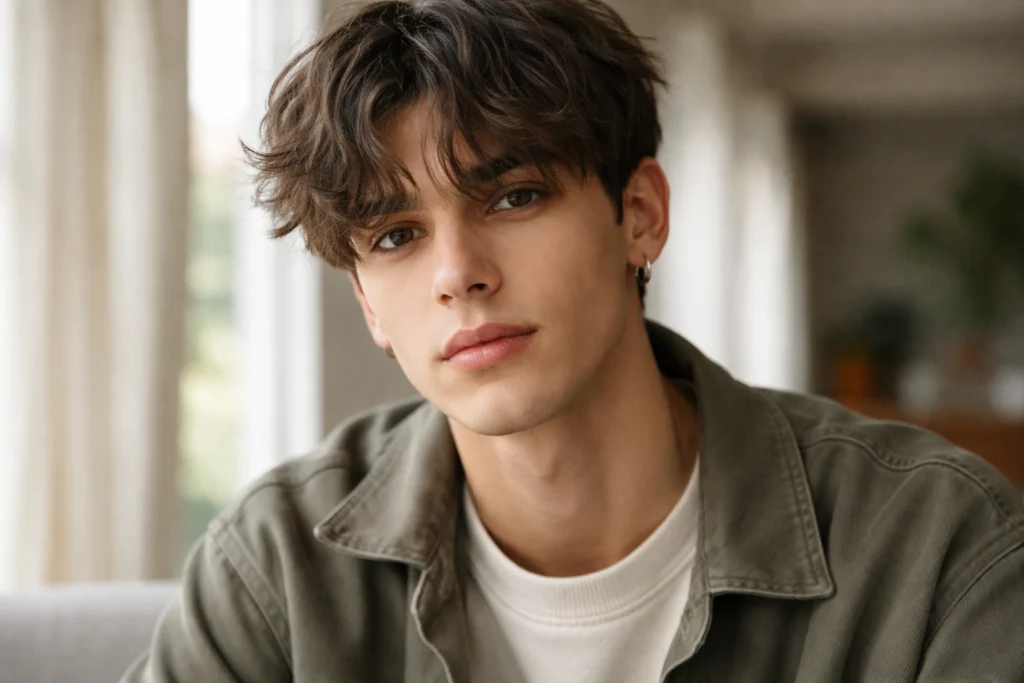 Textured Curtain Bangs