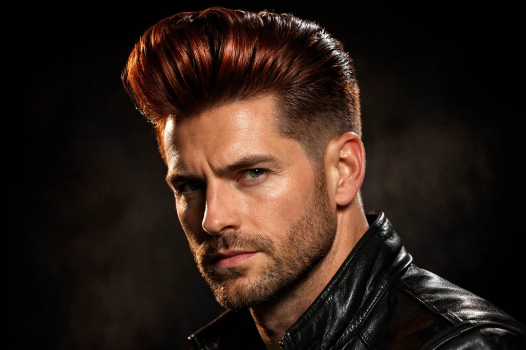 The Auburn Pompadour with Fade