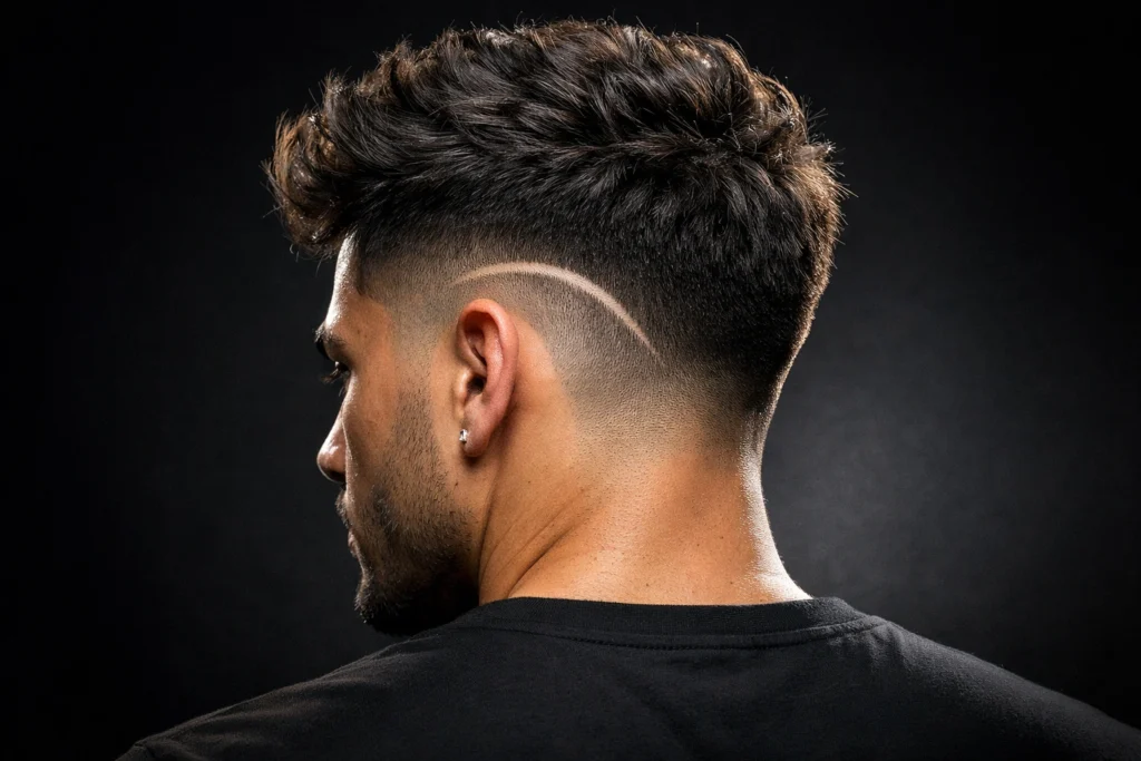 The Burst Fade with Textured Top