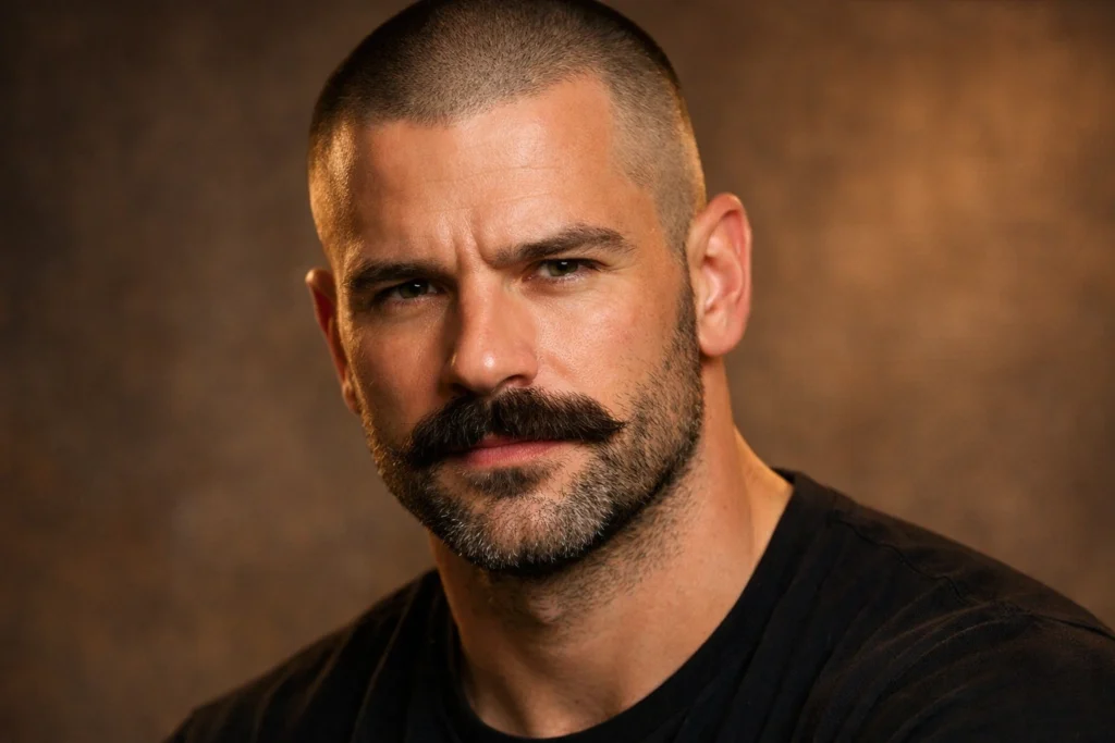 The Buzz Cut With Beardstache