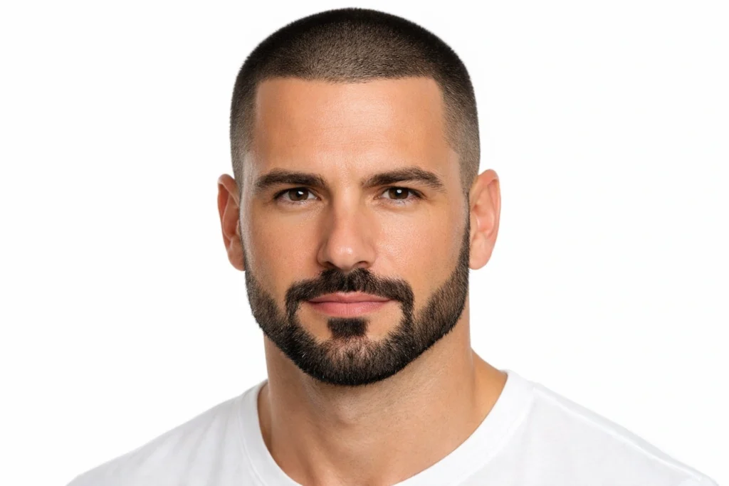 The Buzz Cut With Circle Beard