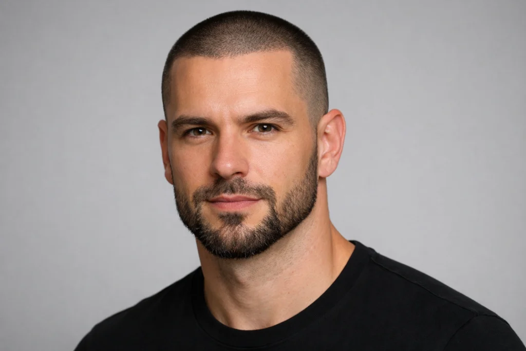 The Buzz Cut With Extended Goatee