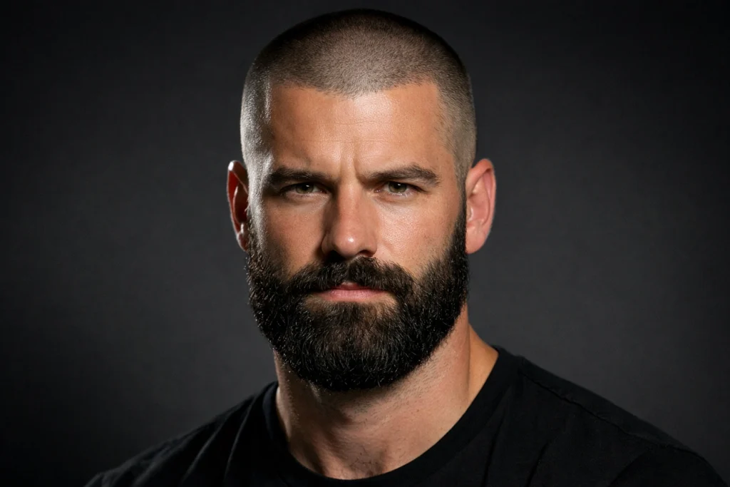 The Buzz Cut with Full Beard