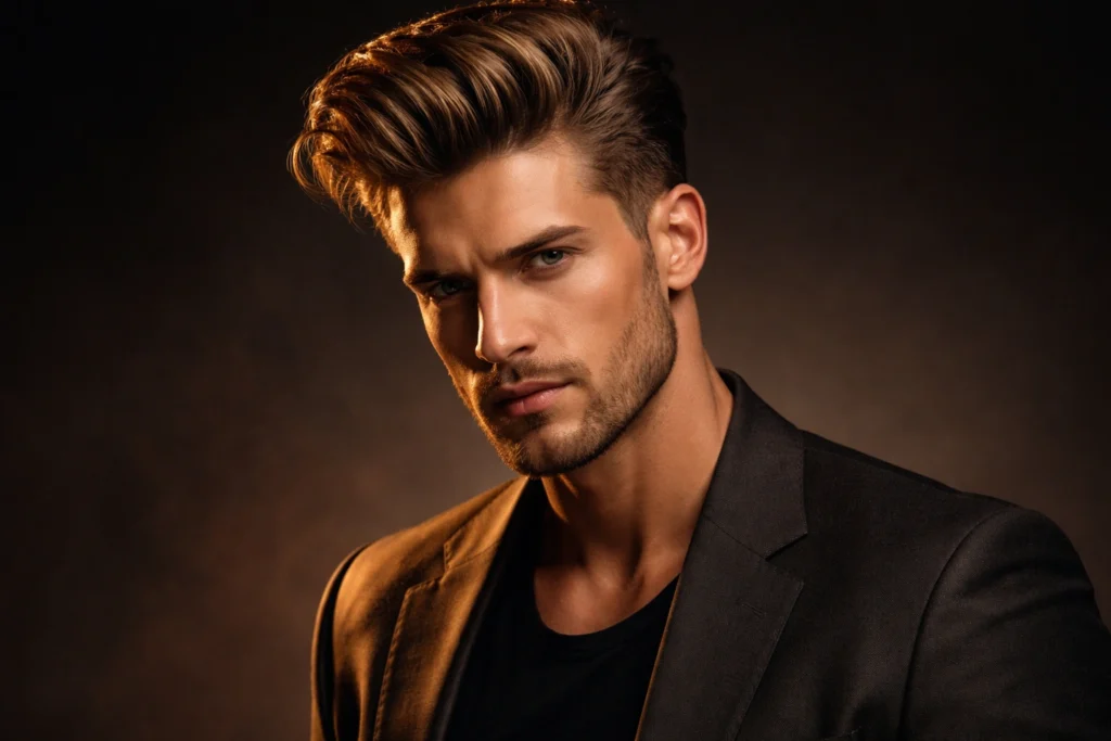 The Caramel Brown Pompadour