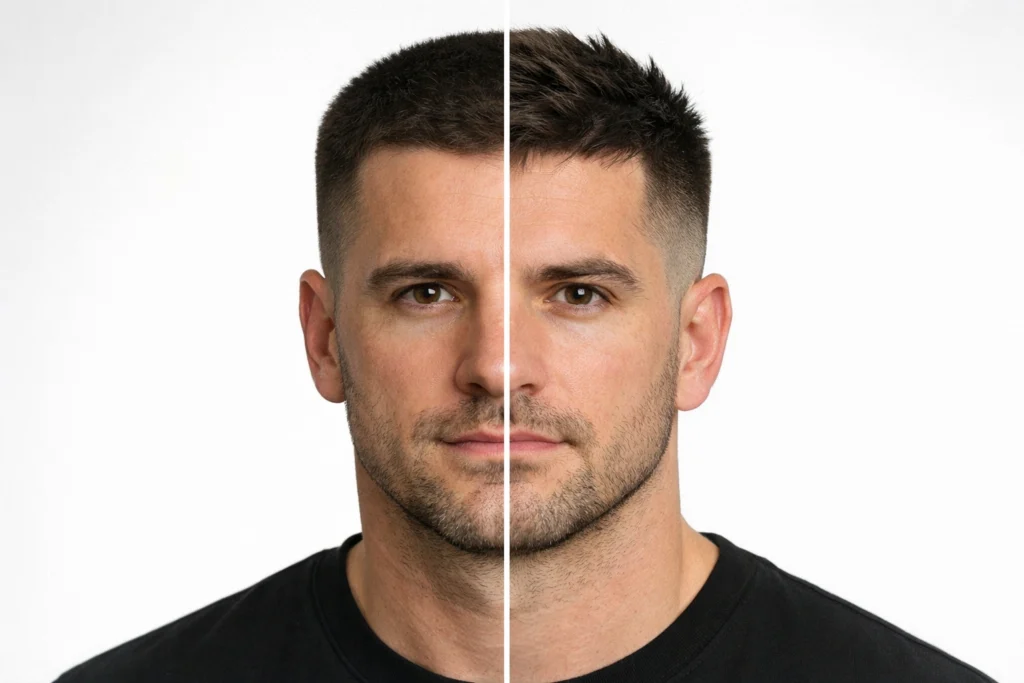 The Crew Cut and Fade with Textured Top