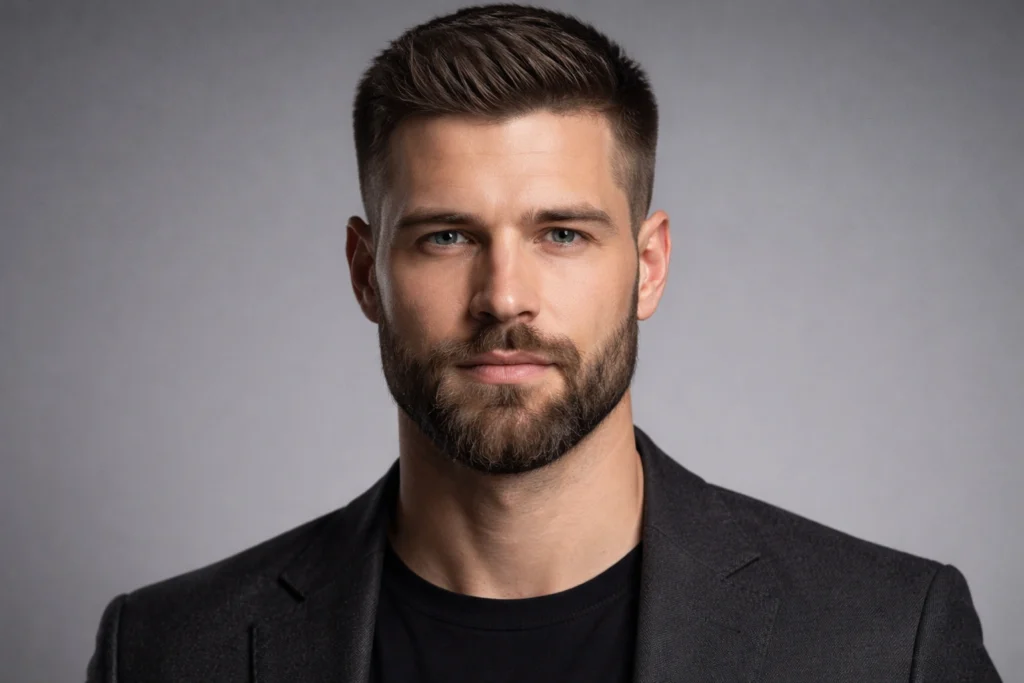 The Crew Cut with Medium Beard