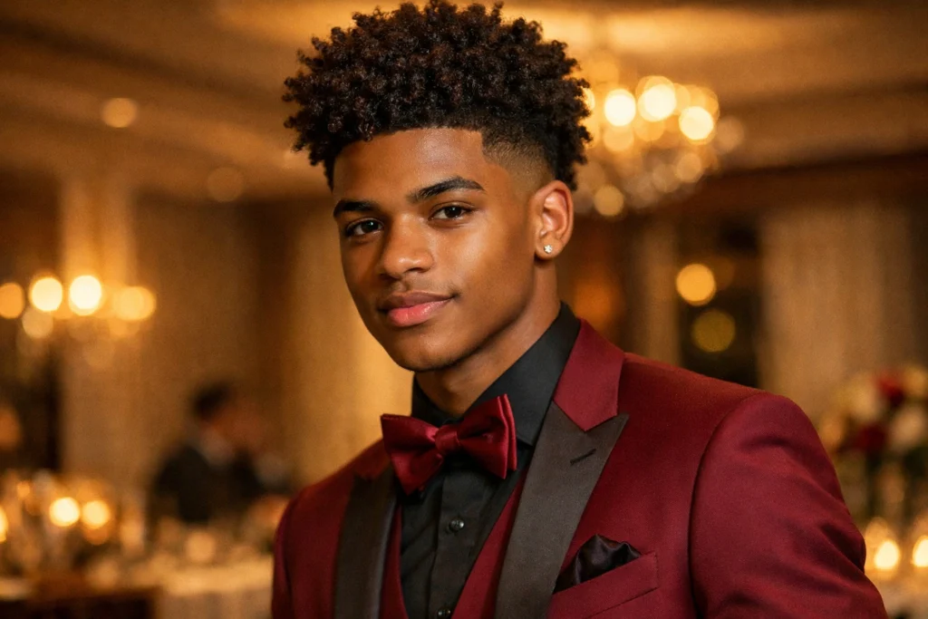 The Curly Top with Fade