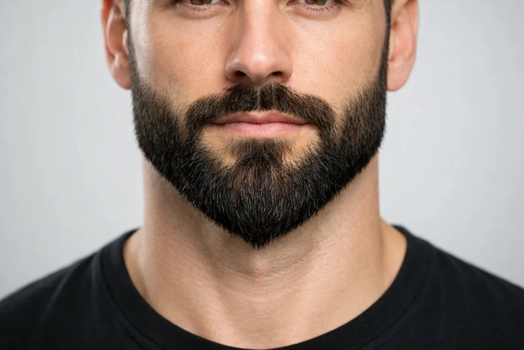 The Ducktail Beard With a Defined Neckline
