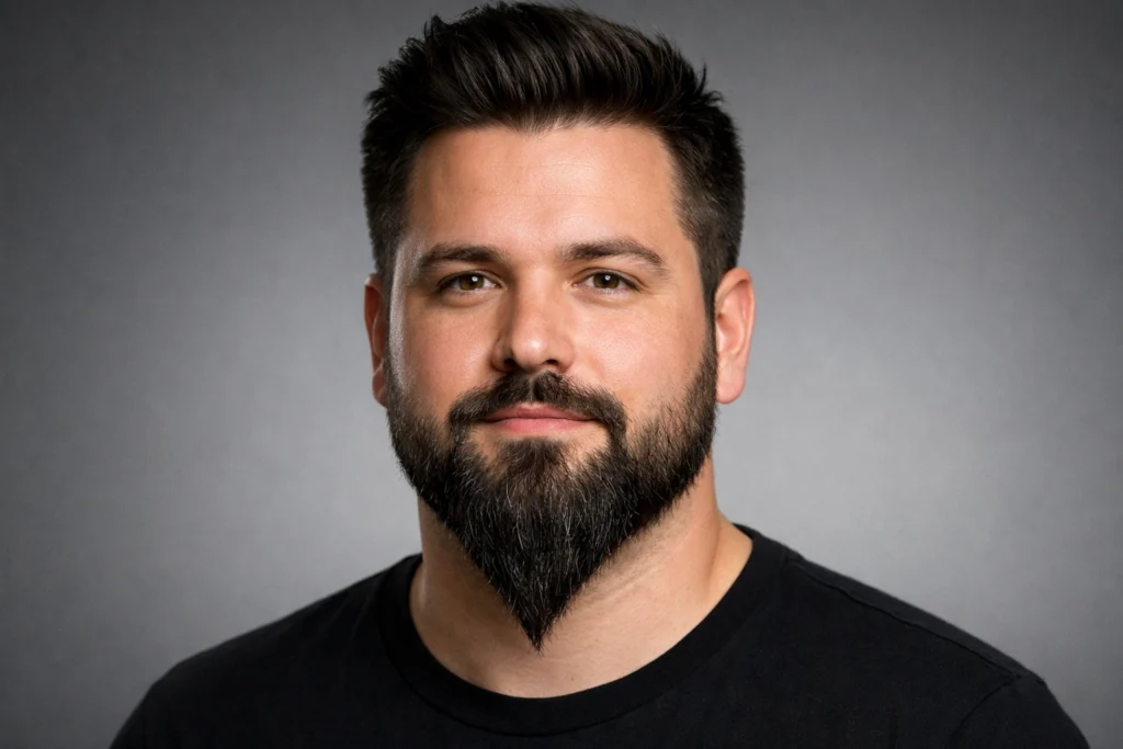 The Ducktail Beard for Round Face Shapes