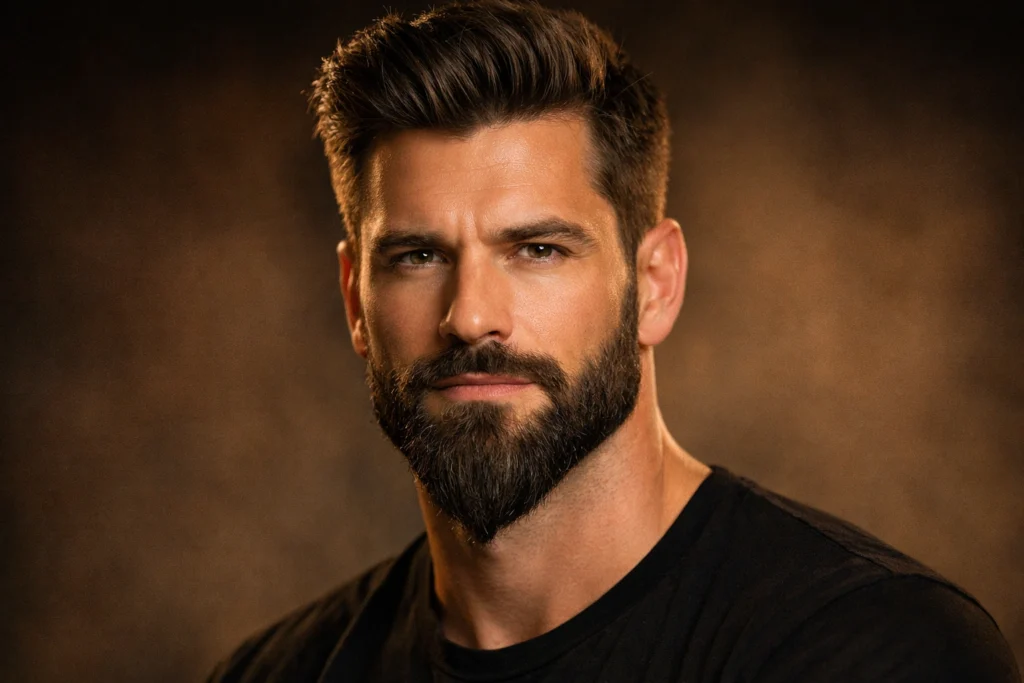 The Ducktail Beard for Square Face Shapes