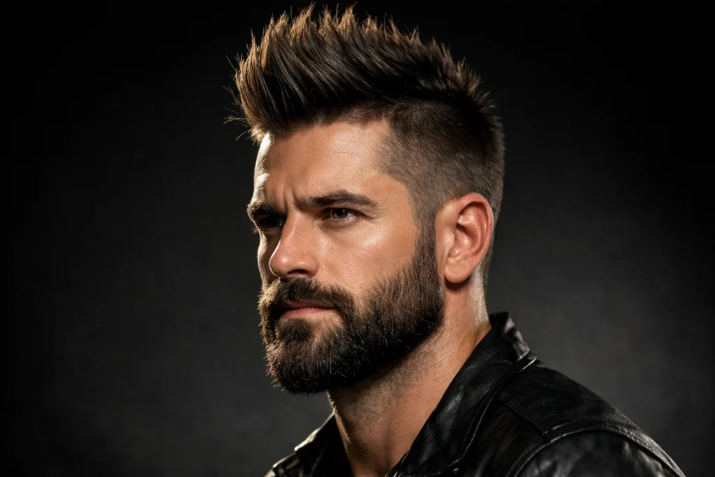 The Faux Hawk with Medium Beard