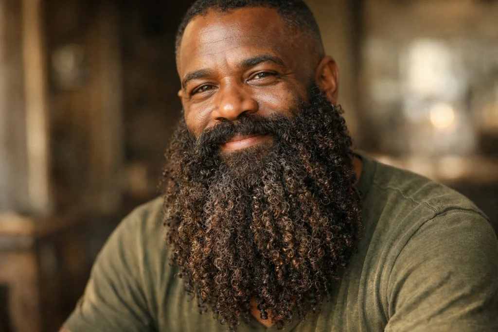 The Long Natural Textured Beard