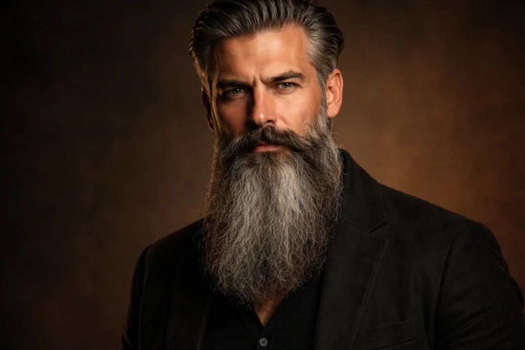 The Long Salt and Pepper Beard