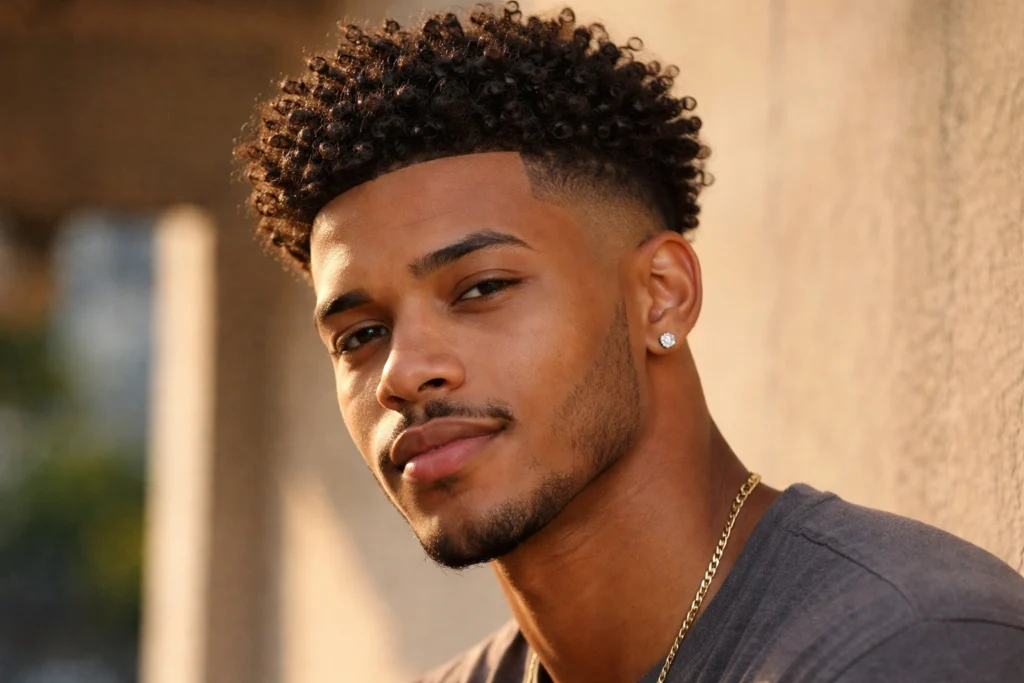 The Low Fade with Natural Curls