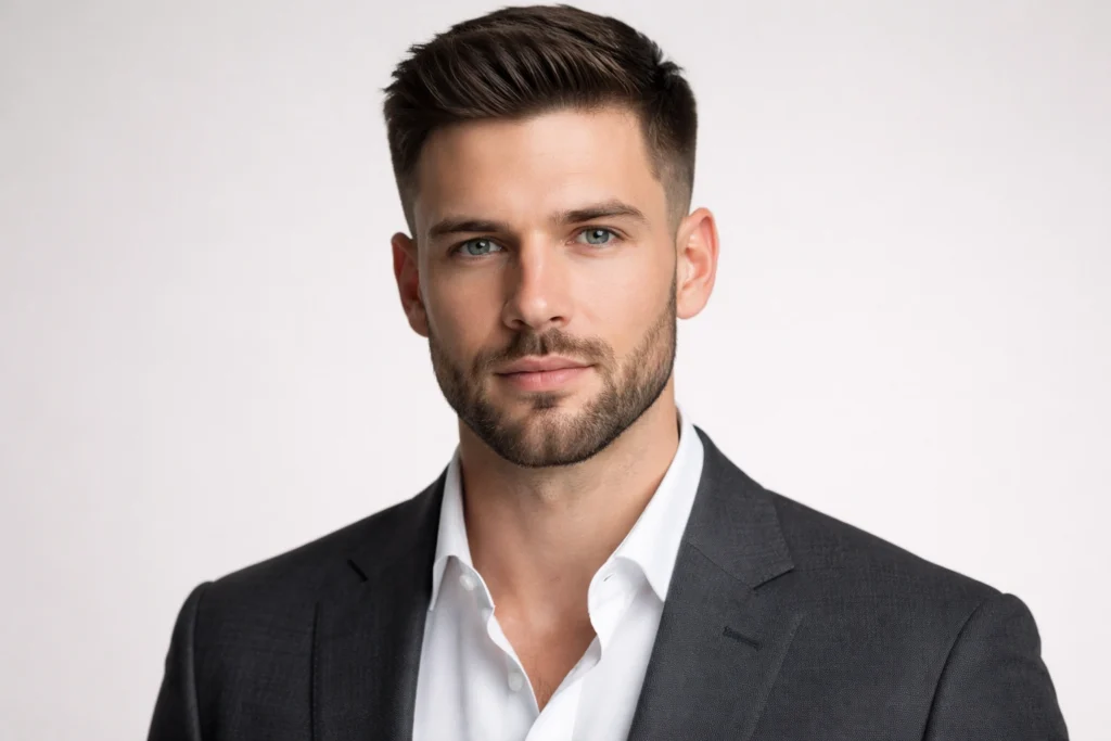 The Low Fade with Short Beard