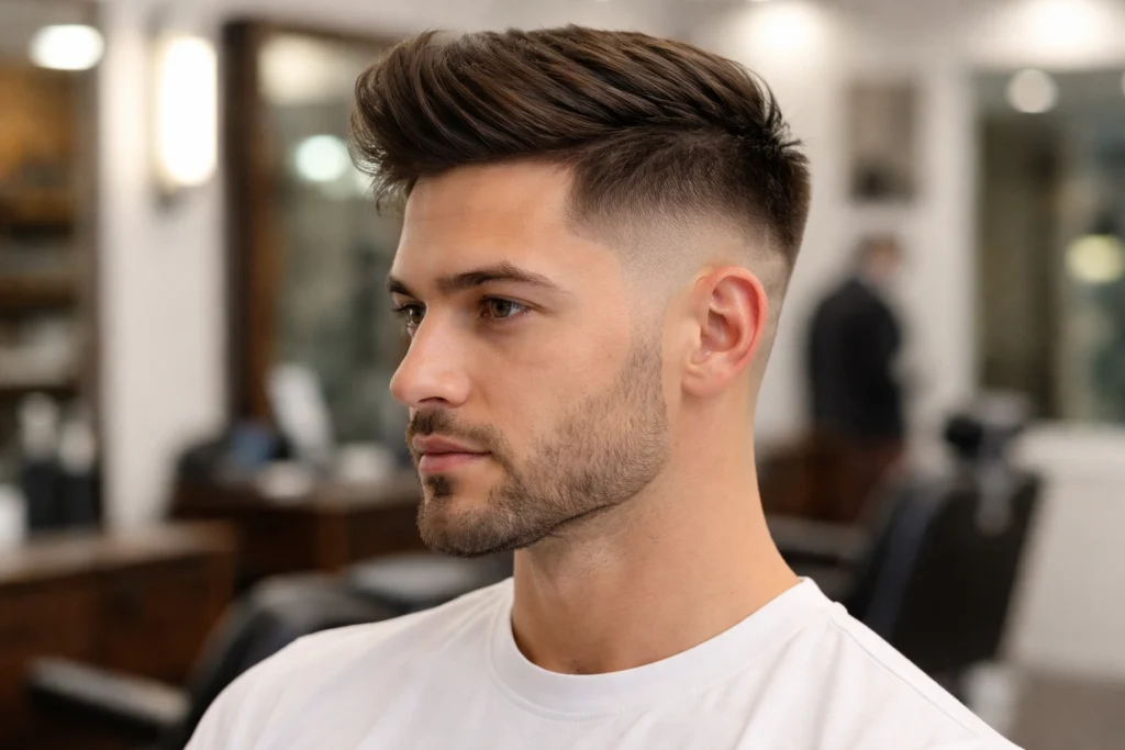 The Low Fade with Styled Top