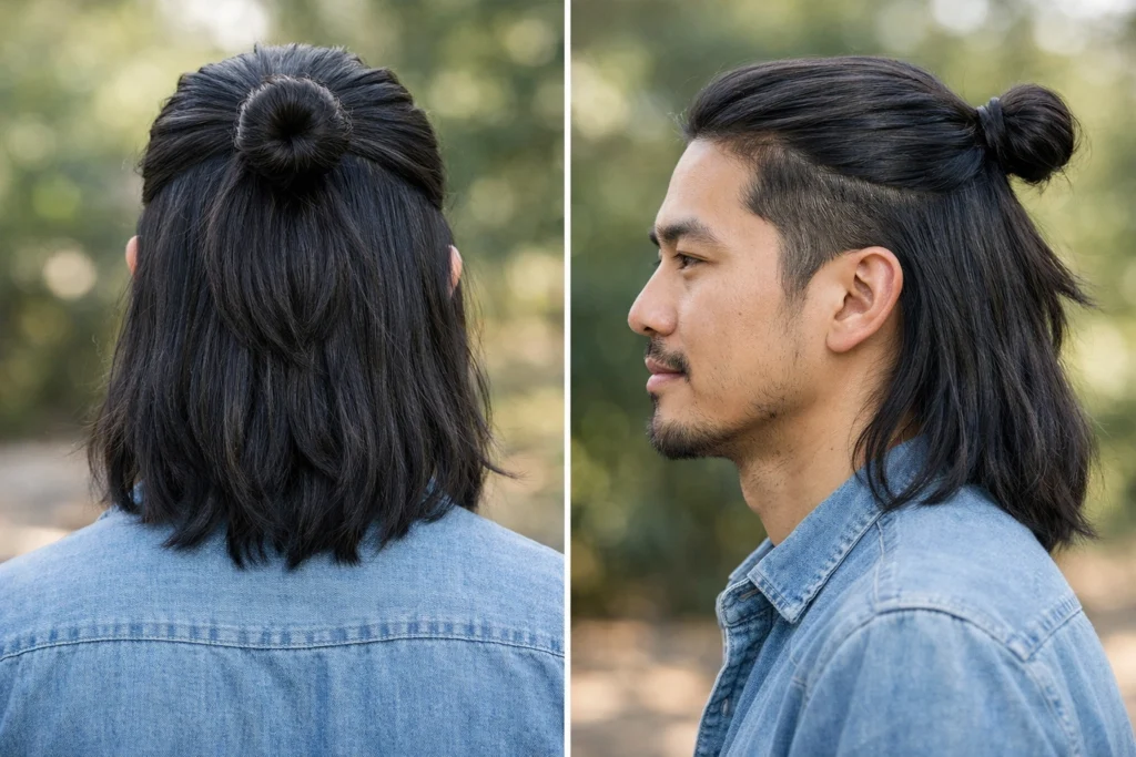 The Man Bun and Half-Up Style