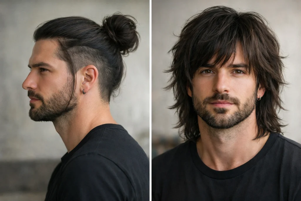 The Man Bun and Shag Cut