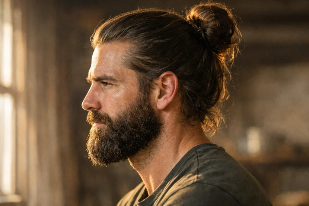 The Man Bun with Full Beard